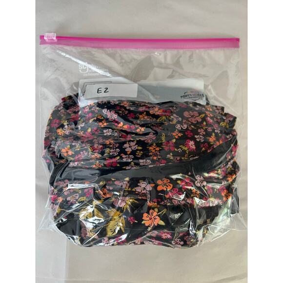 NEW Free People Women's XS Ponderosa Mini Dress Black Yellow Floral Open Back - Picture 15 of 15